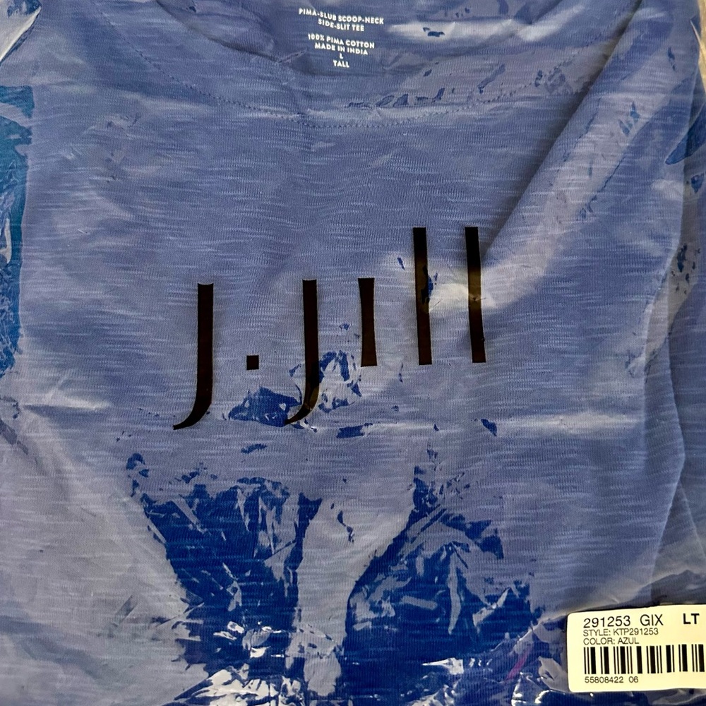 J Jill Azul Pima Slub Scoop Neck Elbow Sleeve Tee Large Tall
NWT - Picture 6 of 7